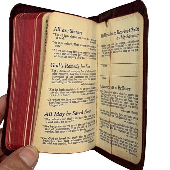 Vintage New Testament The Gideons International Psalms Proverbs Mini Bible Book - Picture 3 of 3